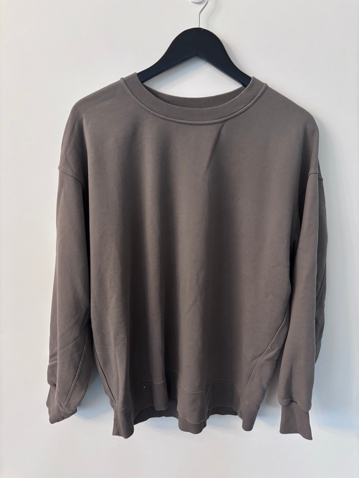Lululemon Perfectly Oversized Crew Carbon Dust | Sz Small (fits like Medium)