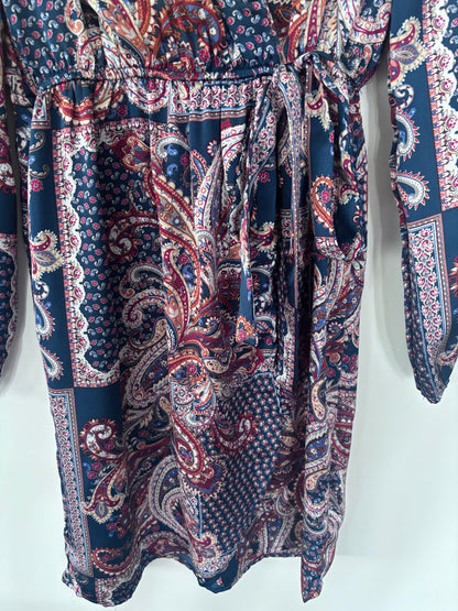 AngelEye Paisley Faux Wrap Dress NWT | Sz Small