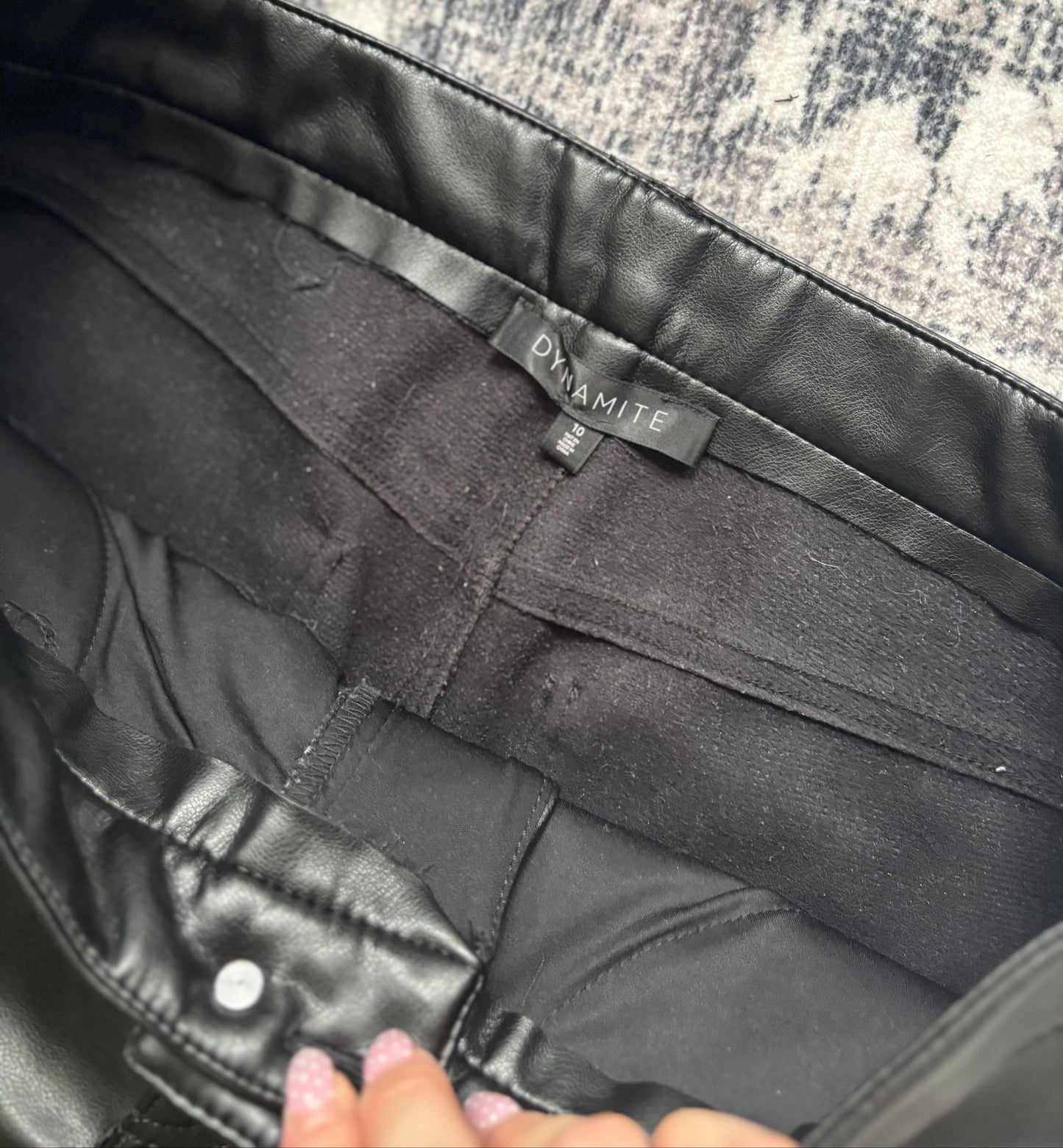 Dynamite Justina Faux Leather Pants | Sz 10 (N193C8)