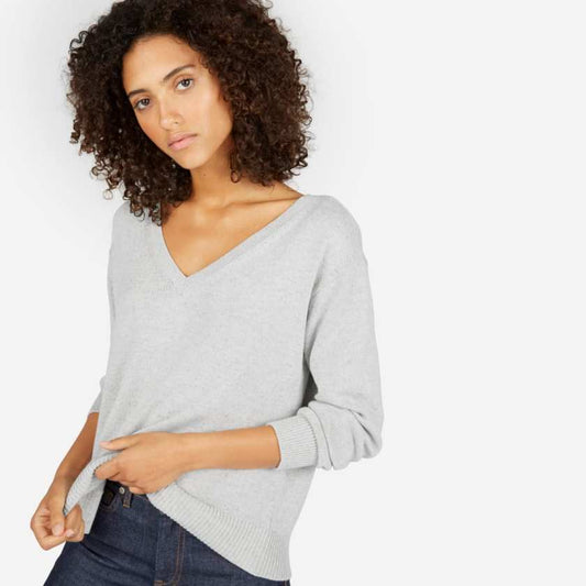 Everlane Classic V-Neck Cotton Sweater | Medium