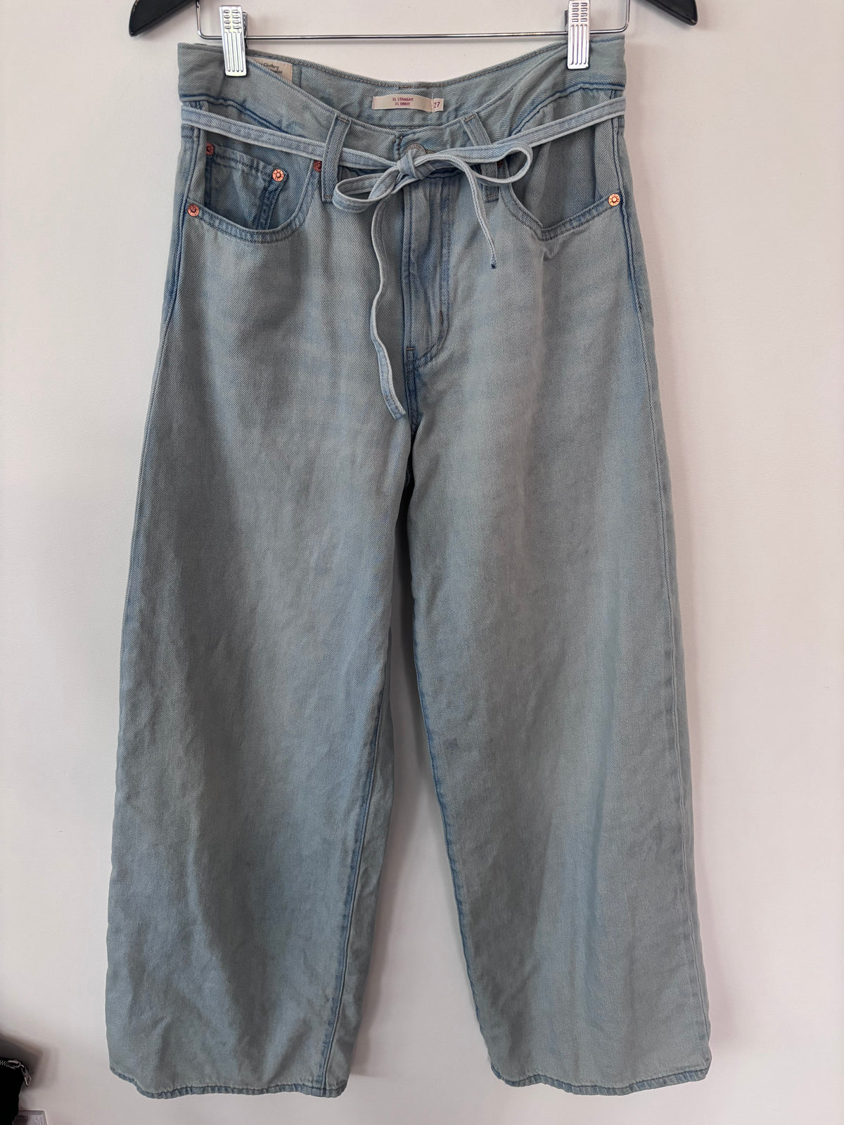 Levi's Light-wash XL Straight Linen Jeans | Sz 27 (loose fit)