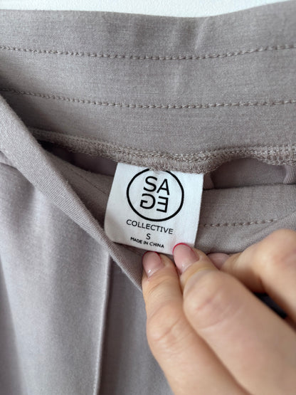 Sage Collective Soft Trousers in Taupe Grey | Sz Small