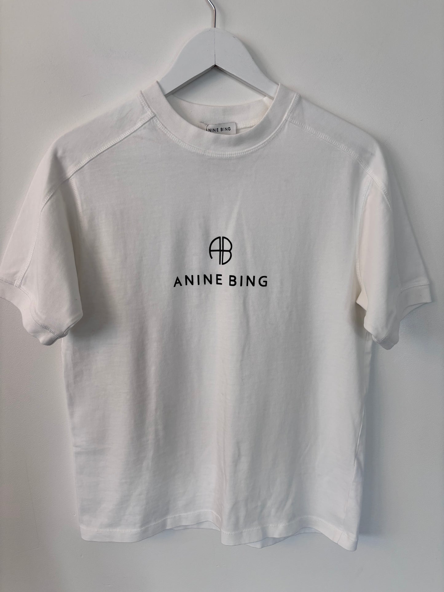 Anine Bing Jaylin Tee in Ivory NWT| Sz XS (oversized)