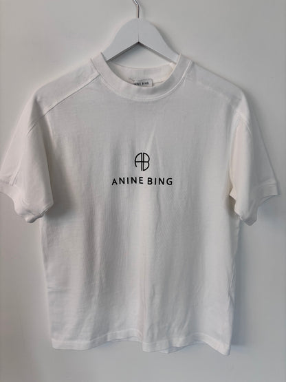 Anine Bing Jaylin Tee in Ivory NWT| Sz XS (oversized)