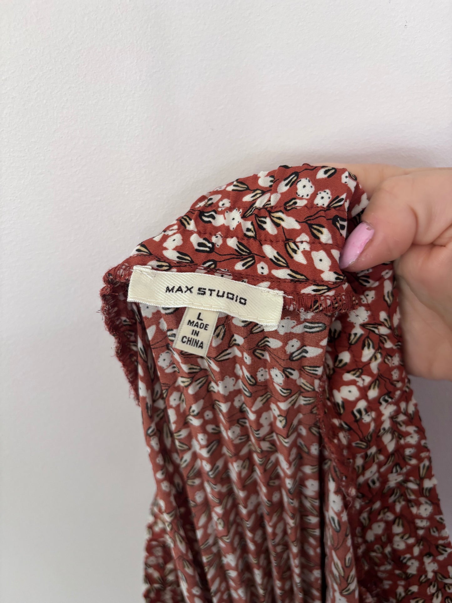 Max Studios Patterned Floral Skirt | Sz Large