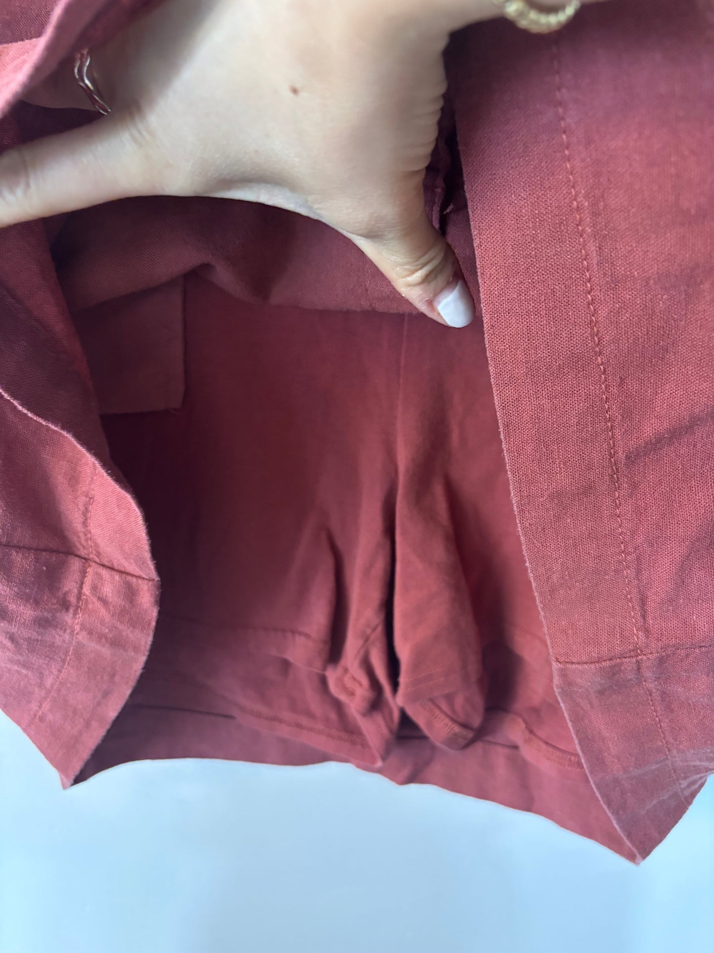 Reitman's Maroon Linen Blend Skort | Sz Large
