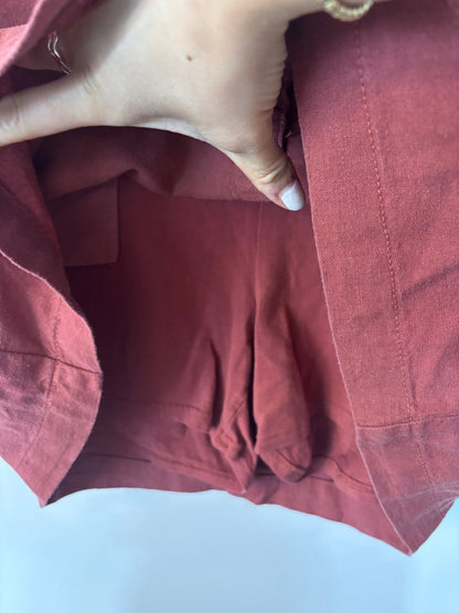 Reitman's Maroon Linen Blend Skort | Sz Large