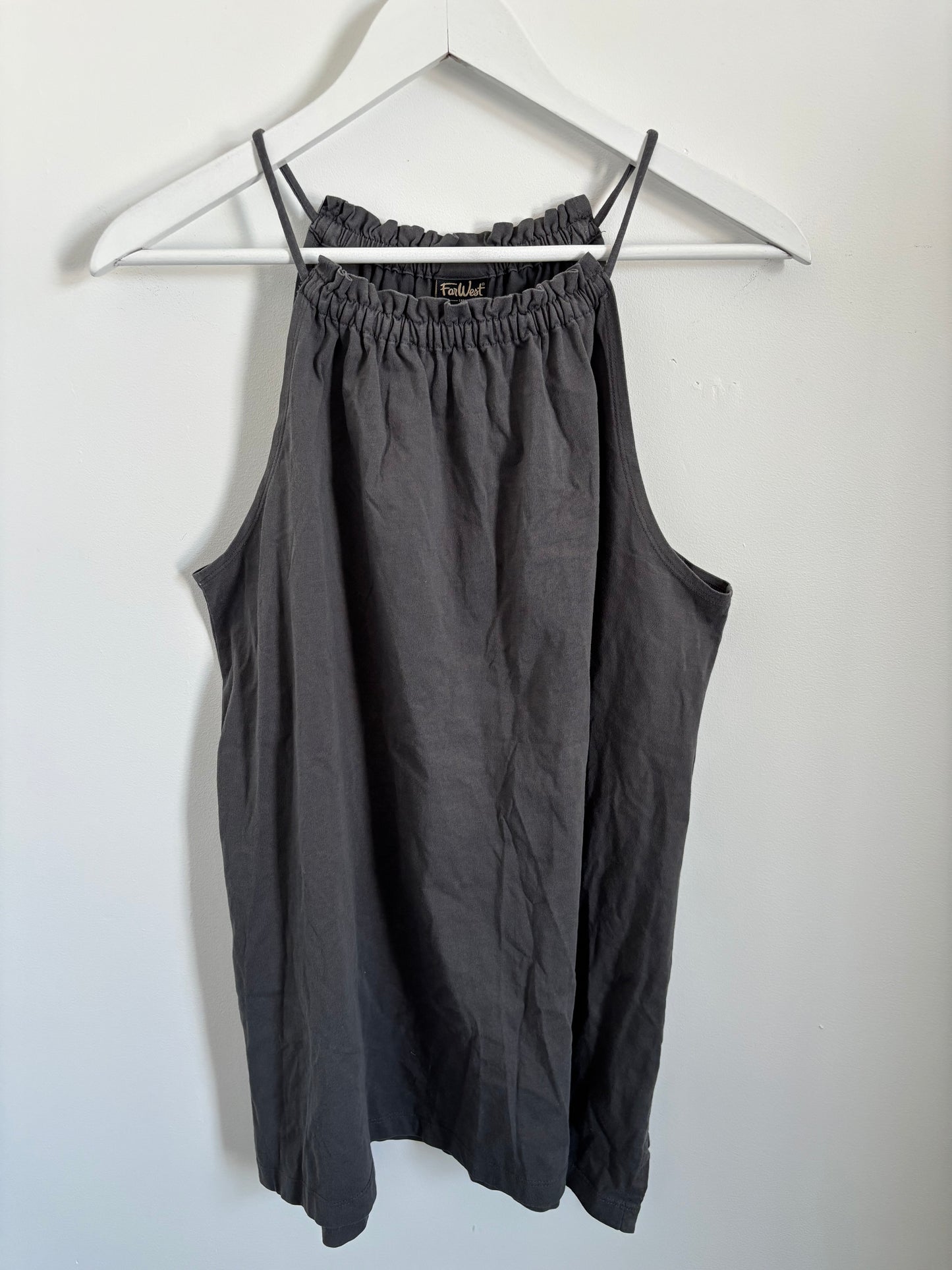 FarWest Grey High Neck Tank | Sz Large (J161N19)