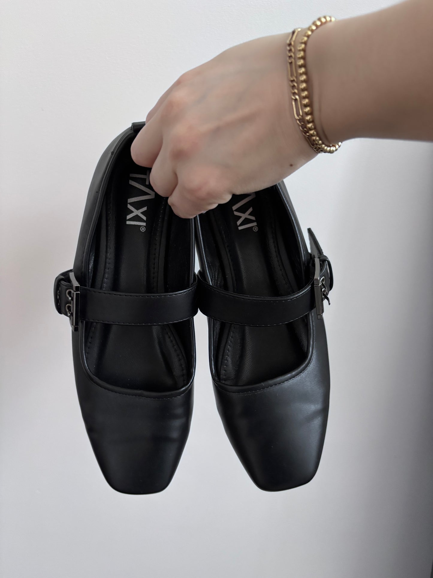 Taxi Mary-Jane Black Flats | Sz 38/7.5