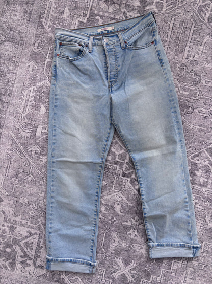 Levi's Lighwash Wedgie Straight Jeans | Sz 30 (cotton/poly/elastane, fits 28-30)