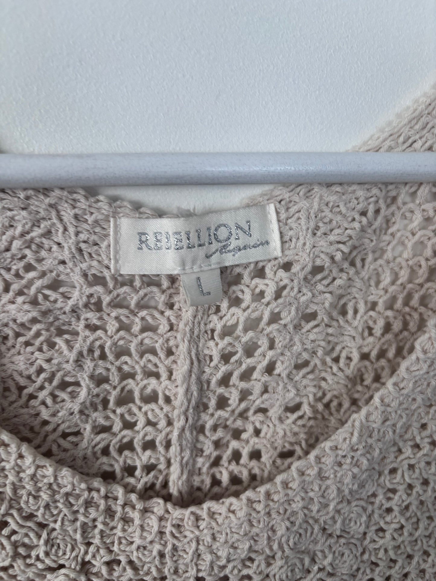 Rebellion Crochet Tank Top | Sz Large (fits Medium)