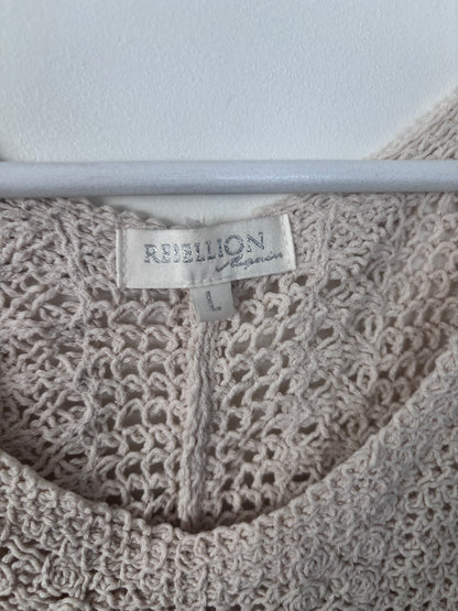 Rebellion Crochet Tank Top | Sz Large (fits Medium)