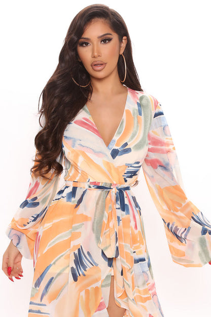 FashionNova Abstract Nadine Midi Dress  | Sz XL