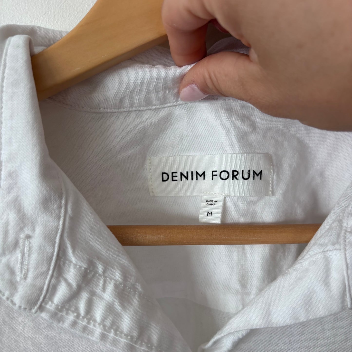 Denim Forum / Aritzia White Cropped Jane Shirt | Sz Medium