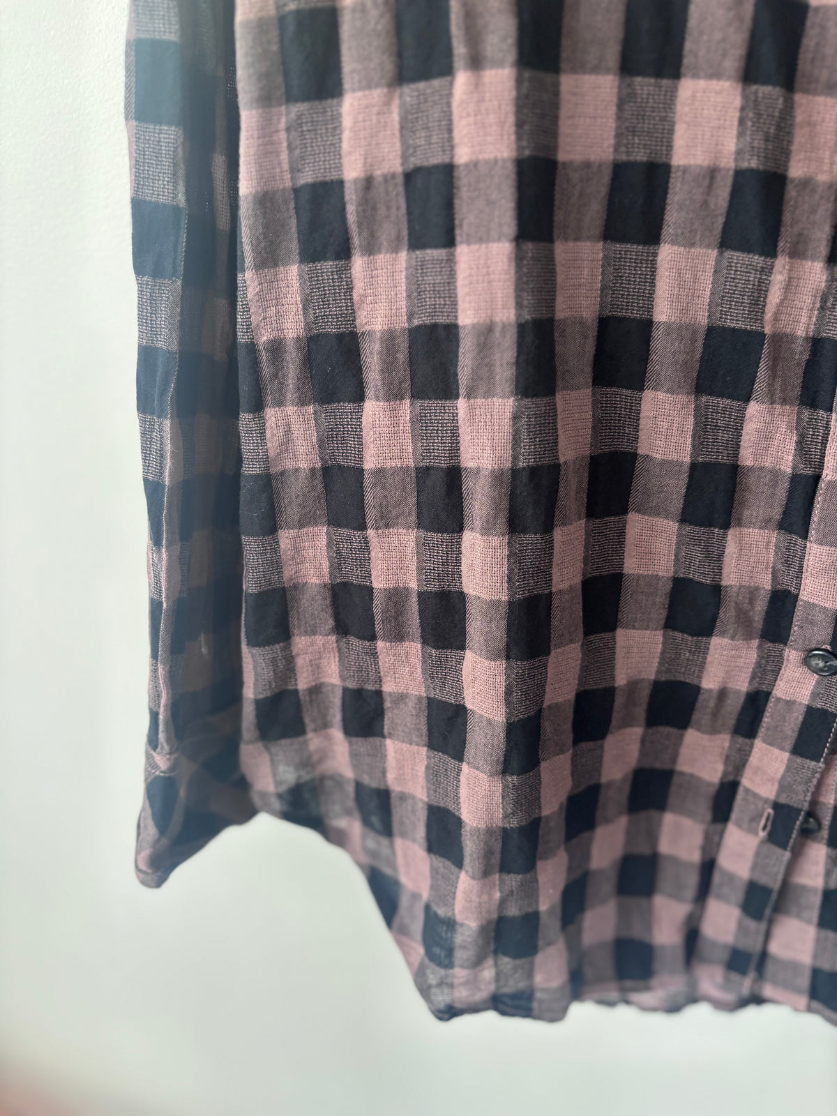 Sanctuary Plaid Button Down Shirt |  Sz Large (oversized fit)