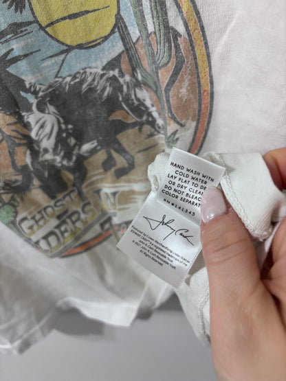 Johnny Cash Daydreamer Riders into Sky Reverse Girlfriend Tee (flaw) | Sz Small