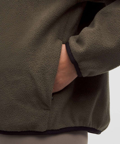 Lululemon Tumbled Fleece Full-Zip Jacket (olive green)| Sz XS (generous fit)