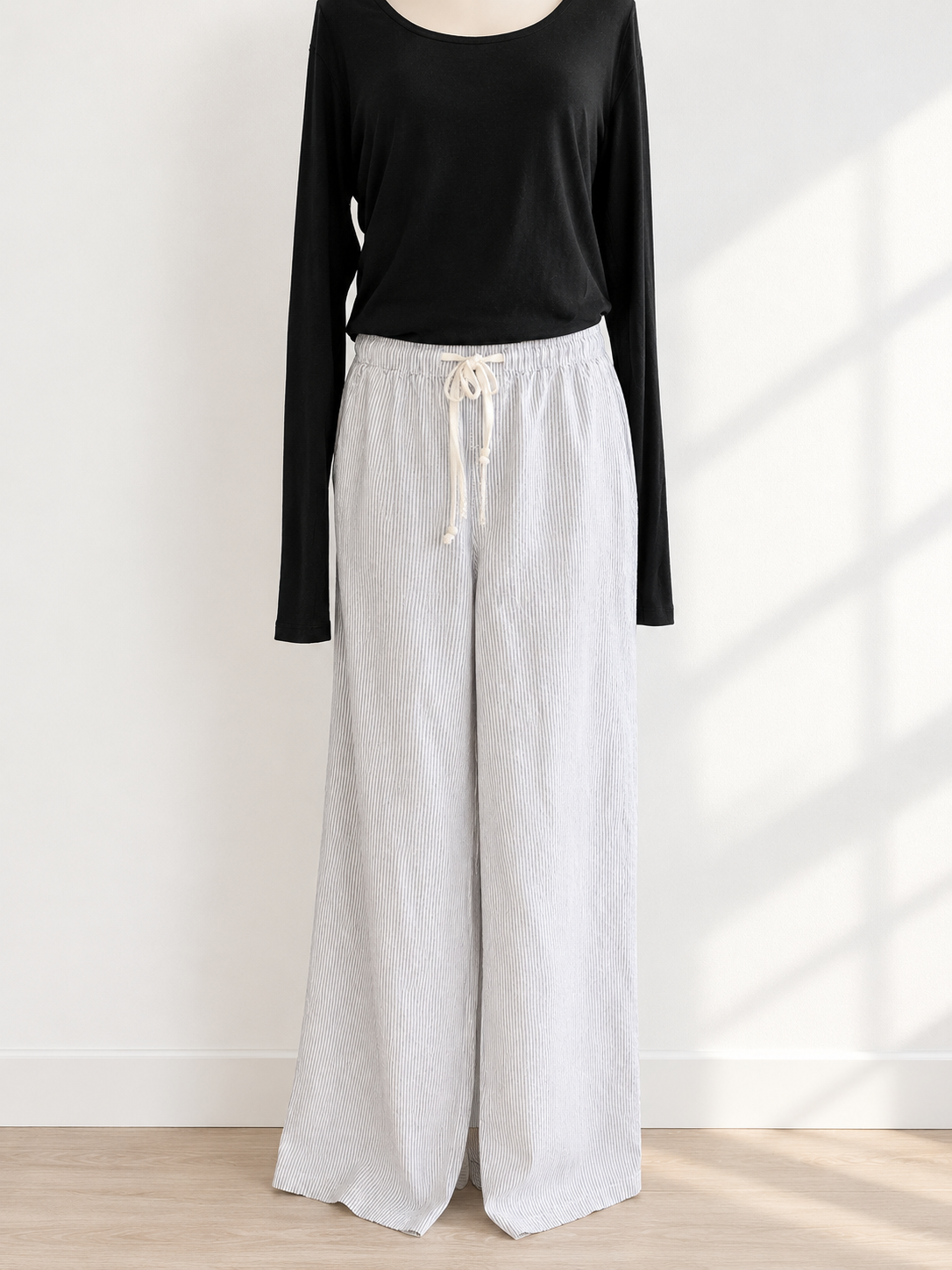Cali 1850 Subtle Striped Cotton Pants | Sz Medium