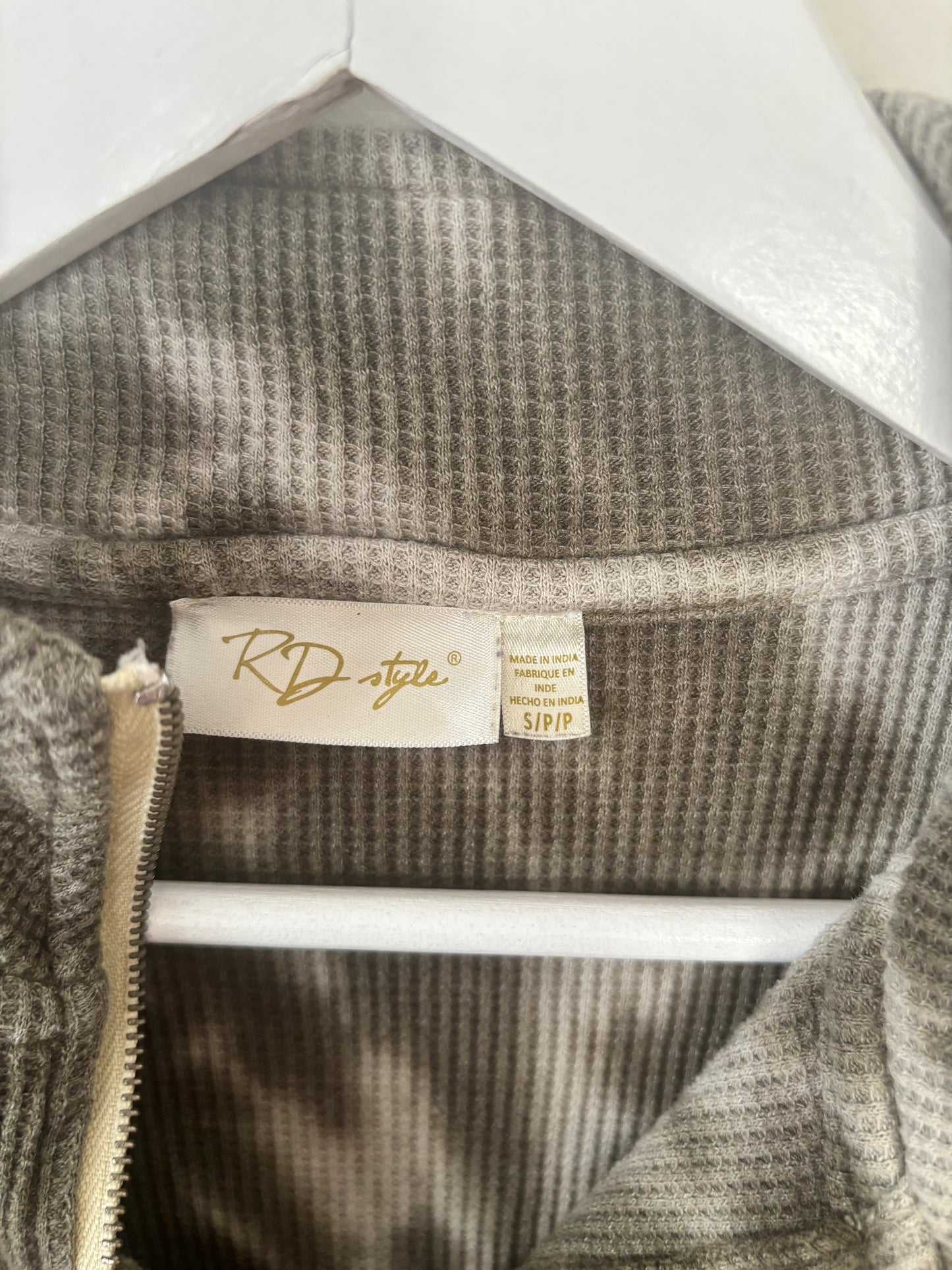 RD Style Waffle 3/4 Zip Sweater | Sz Small (J27P3)