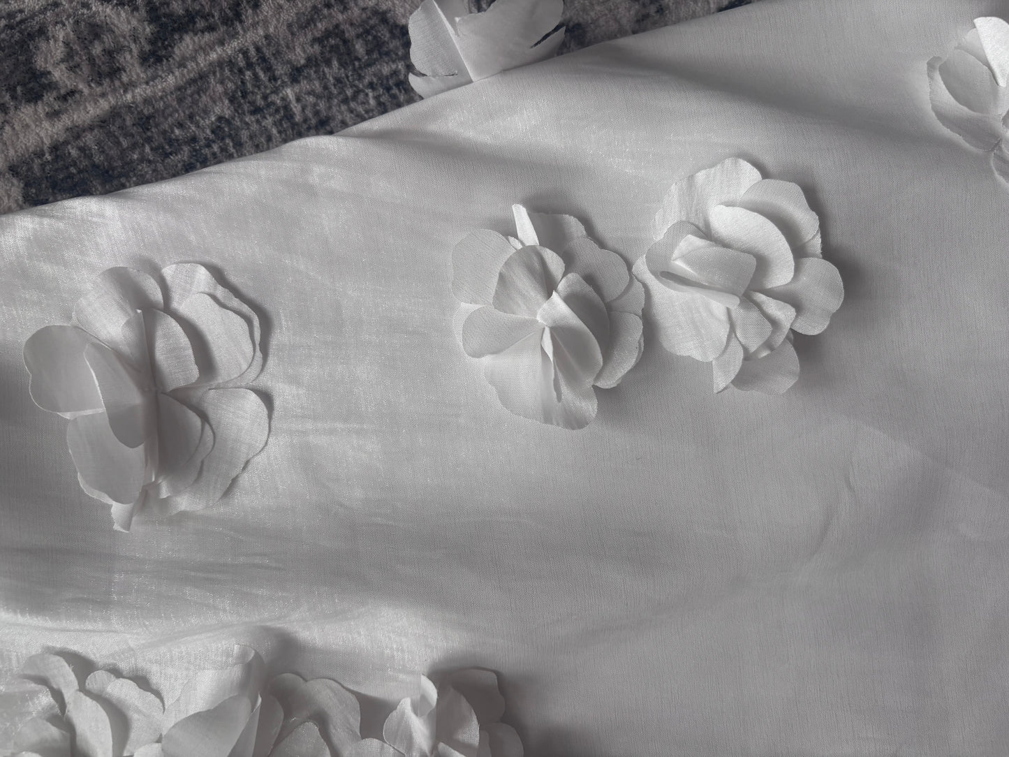 A&F White 3D Applique Mini Dress | Sz Medium