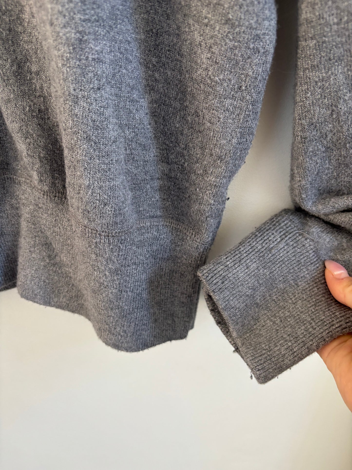 Zara Plain Grey Knit Sweater | Small (fits larger) (O110C1)