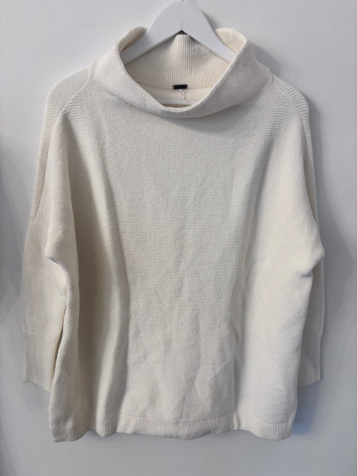 Free People Slouchy Ottoman Tunic Sweater in Ecru | Sz Small (fits large)