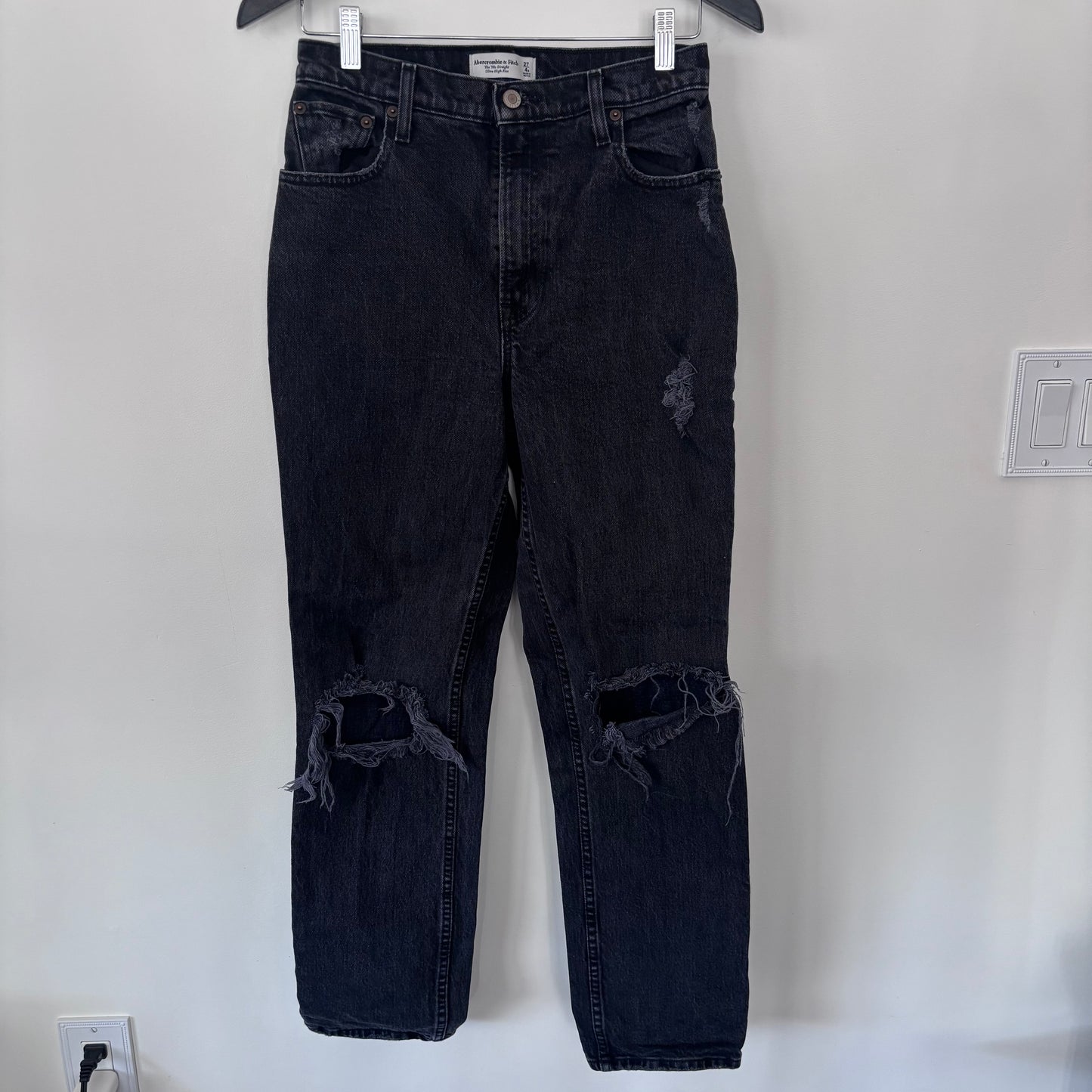 Abercrombie 90s Straight Ultra High Rise Denim | Sz 4 or 27 (CS20W8)