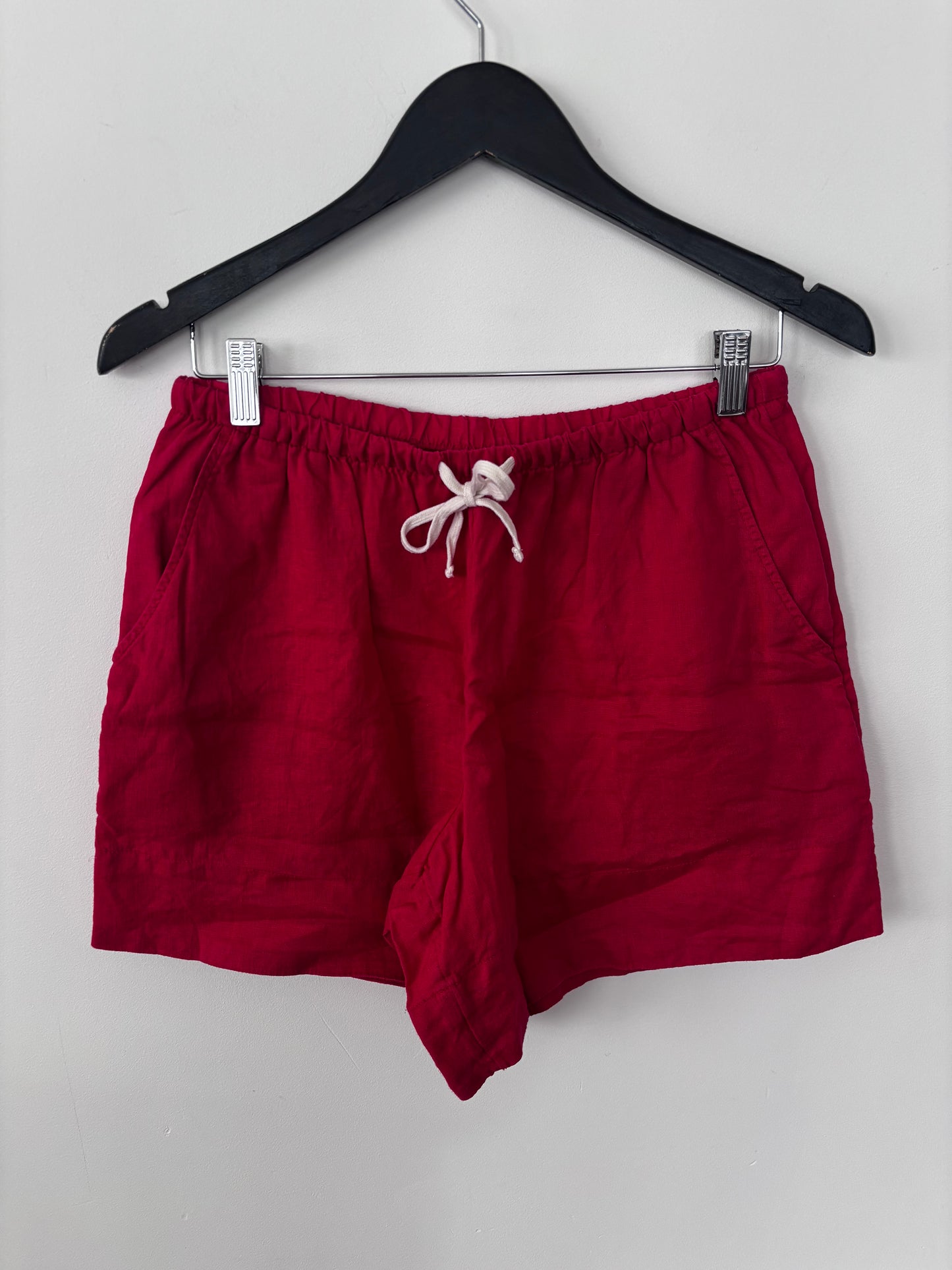 Gap Red Linen Drawstring Shorts | Sz Small (slightly large fit)