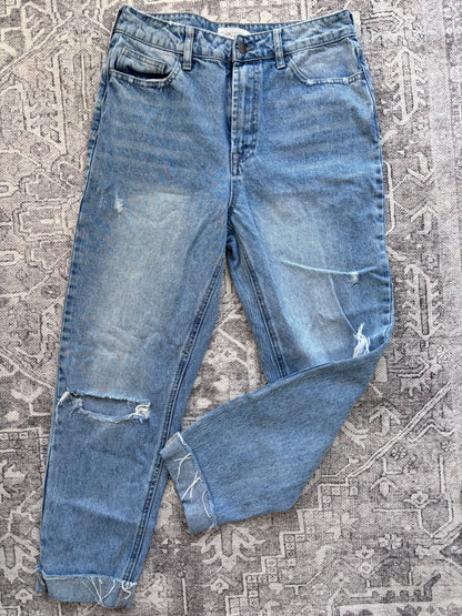 Jilly Jeans Boyfriend Lightly Distressed Jeans | Sz 9 (fits Sz 27 or 28)