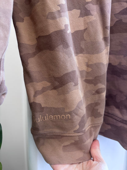 Lululemon Perfectly Oversized Crew in Camo Beige Multi | Sz Medium (best guess, fits Large)