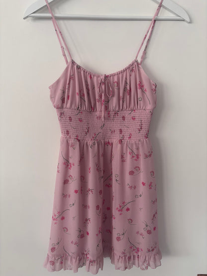 Wilfred Smocked Genoa Mini Dress in Spring Medley | Sz XS (M101W8)