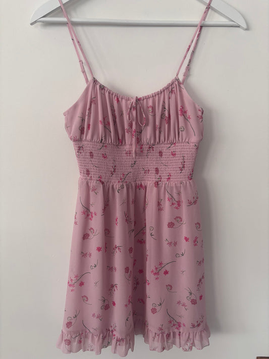 Wilfred Smocked Genoa Mini Dress in Spring Medley | Sz XS (M101W8)