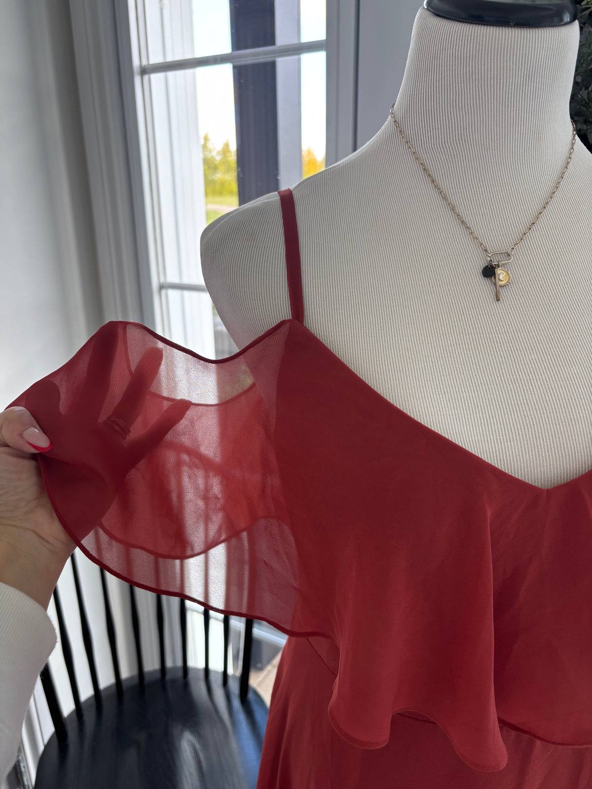 Azazie Convertible Dress (Rust) | Sz 12