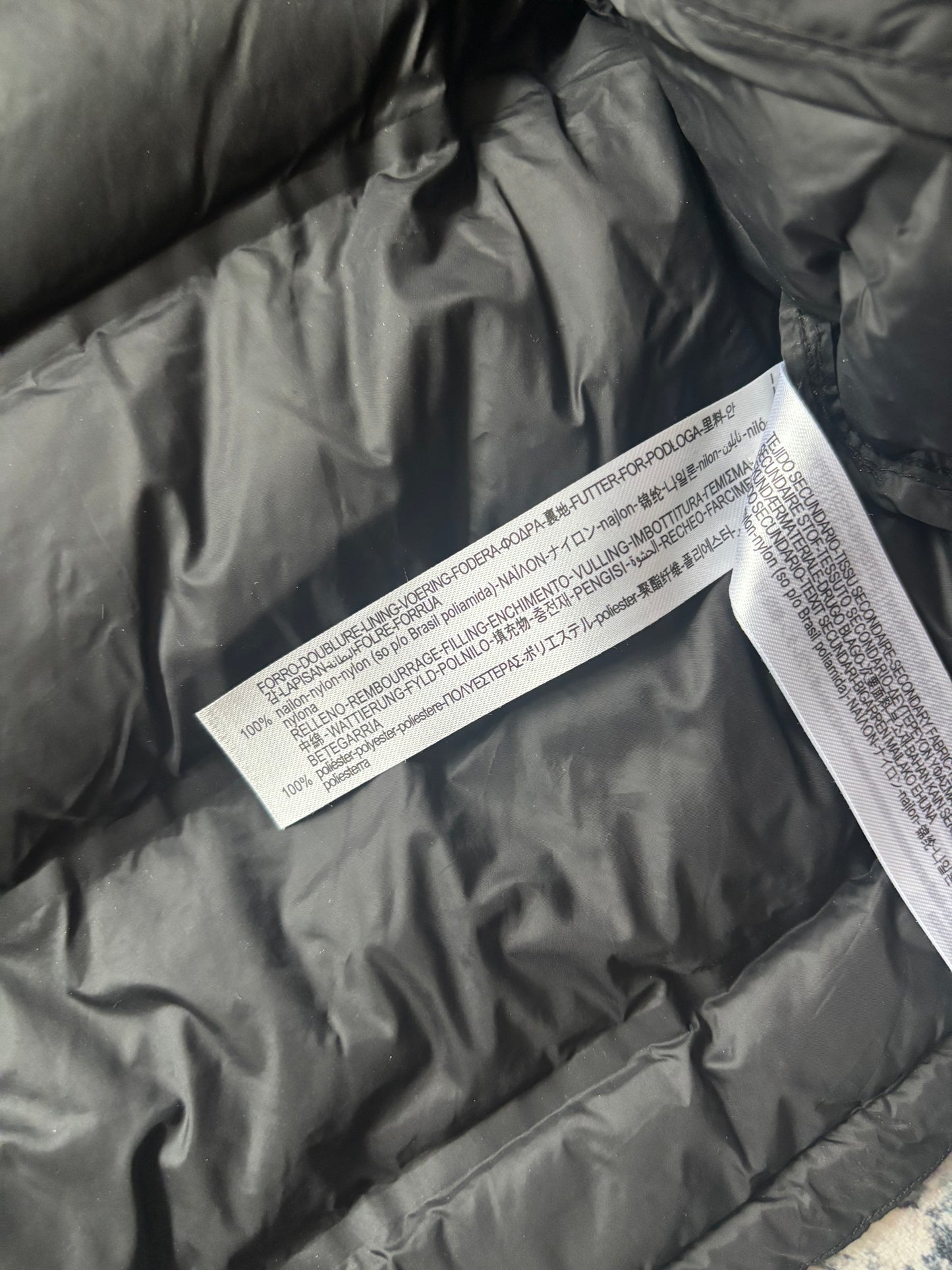 Zara Combination Cropped Hooded Puffer Jacket in Black | Large (N189C8)