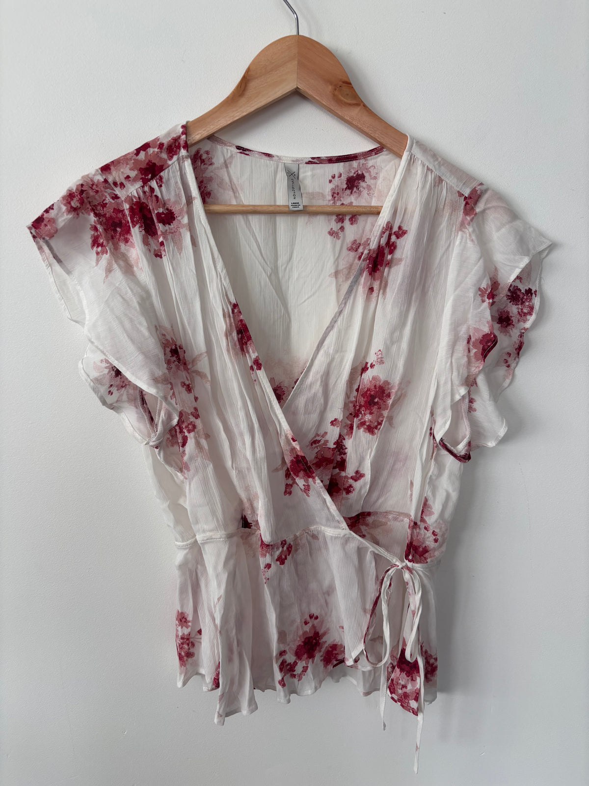 Gentle Fawn Floral Wrap Top | Sz Large (fits M/L)
