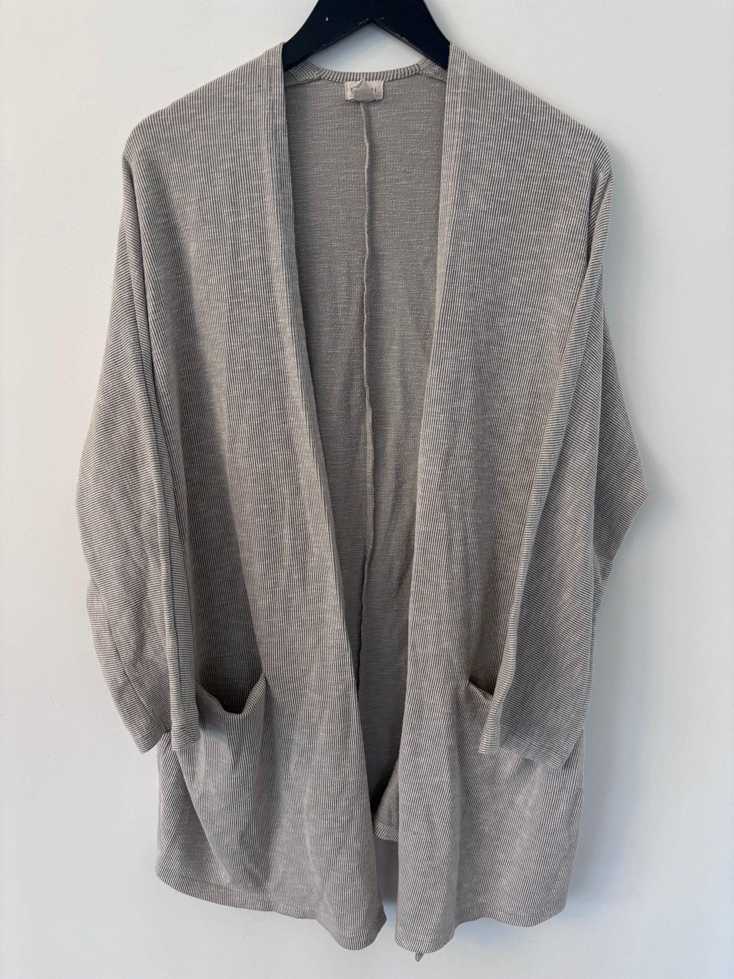 Donni Striped/Ribbed Relaxed Cardigan | OS (Medium fit)