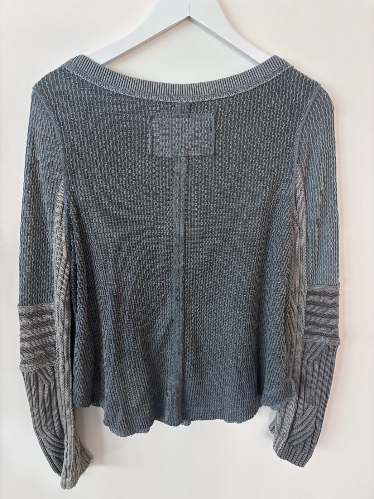 Free People Singing Cable Cuff Weathervane Combo Shirt | Sz Small (slightly oversized)