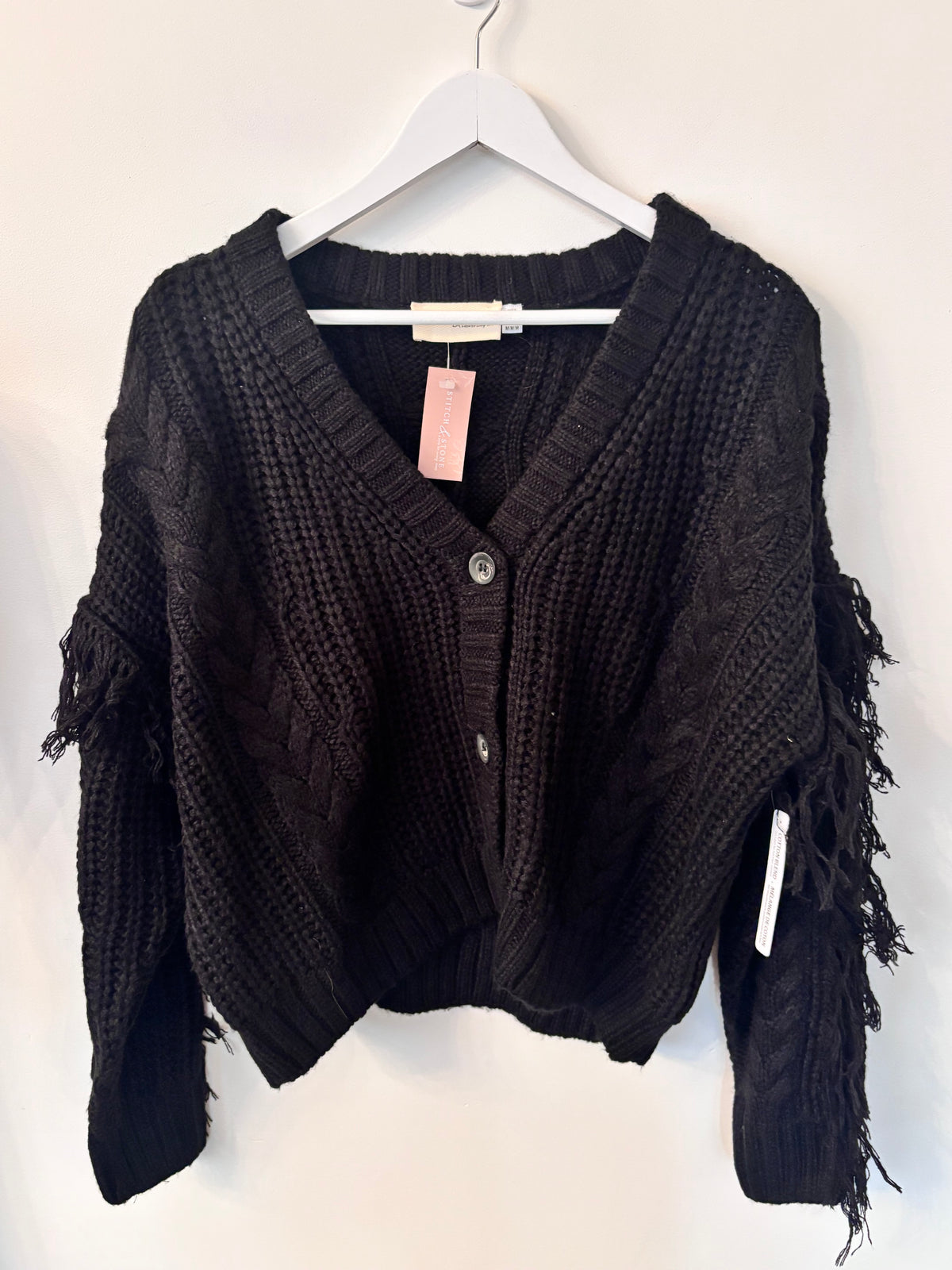 Stitch and Stone Black Shania Cardigan | Sz Medium Oversized