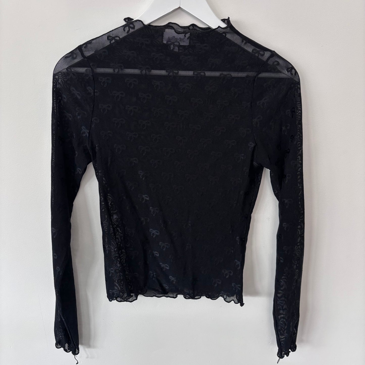 Willow + Root Bow Mesh Top | Sz XS (M166K6)