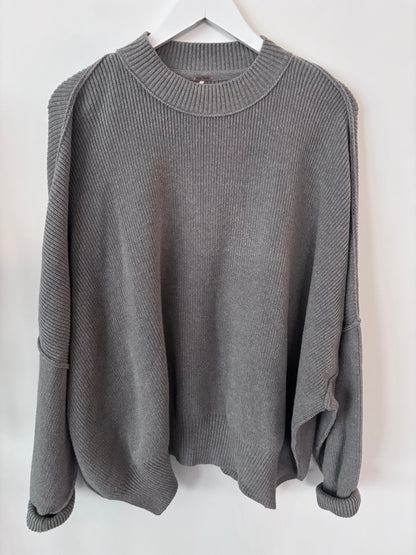 Free People Cotton Blend Easy Street Tunic in Grey | Sz XS (fits like L)