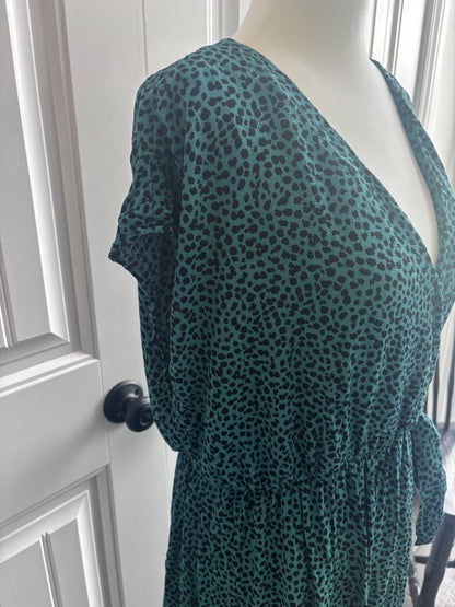 MINKPINK Teal Eyes Wide Wrap Dress | Sz Large