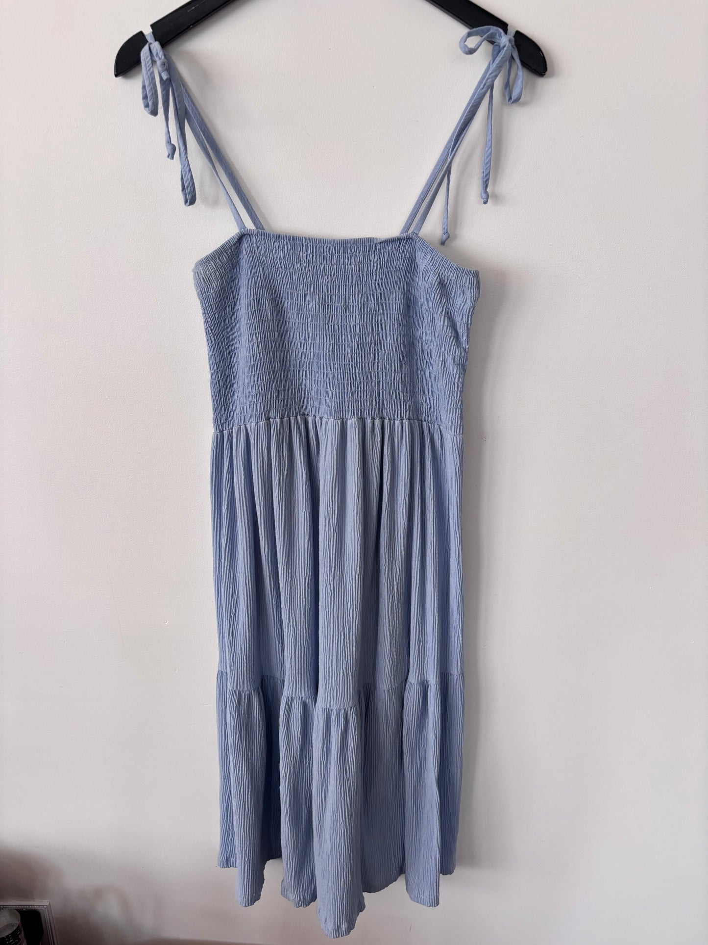 Hello Miz Smocked Tiered Blue Dress | Sz Small (Maternity size)