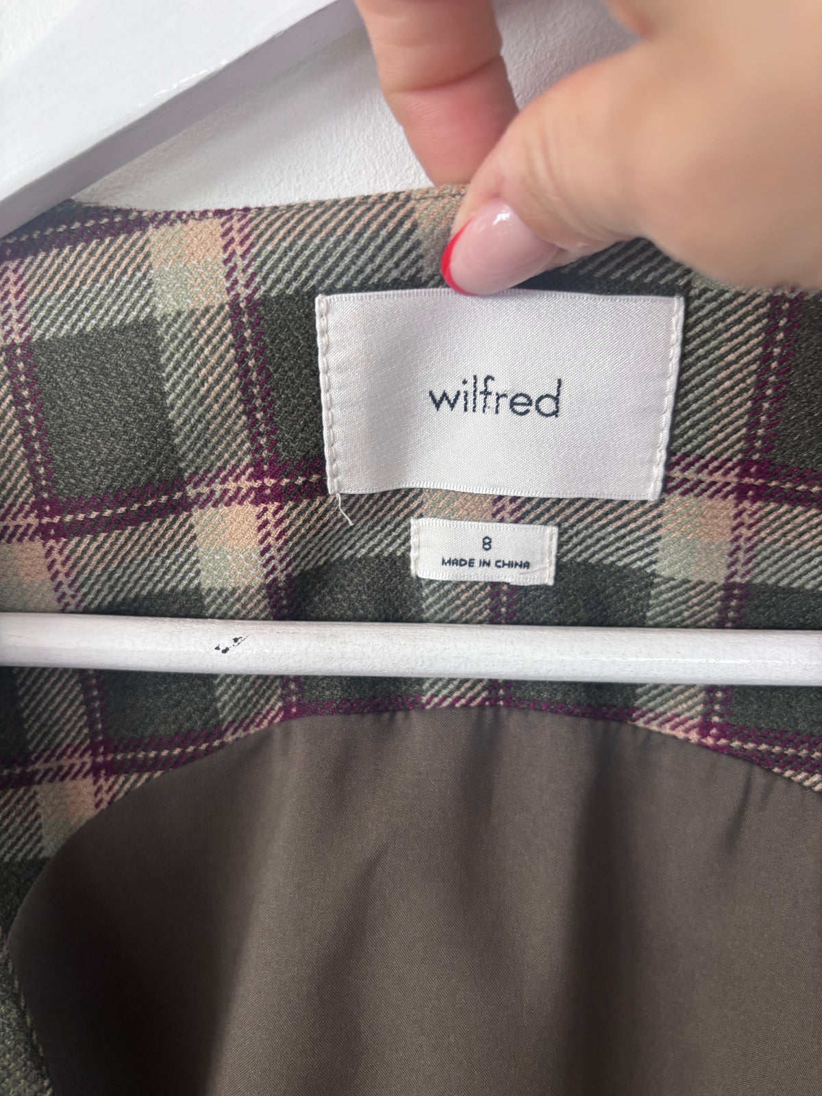 Wilfred Desire Twill Suit Vest in Plaid | Sz 8 (Medium)