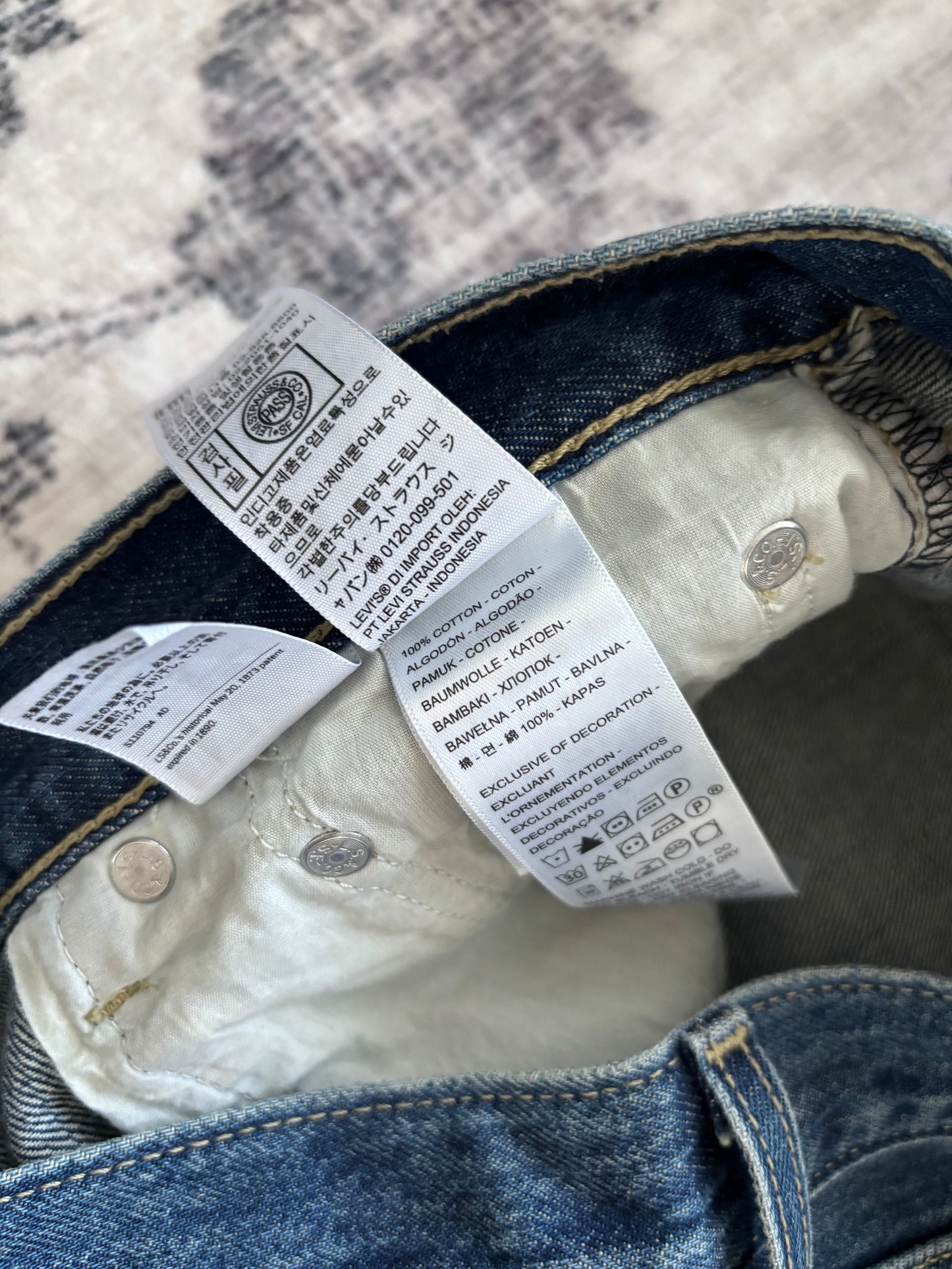 Levi's Low Pro Straight Jeans with Distressed Knees | Sz 28 (N240M8)