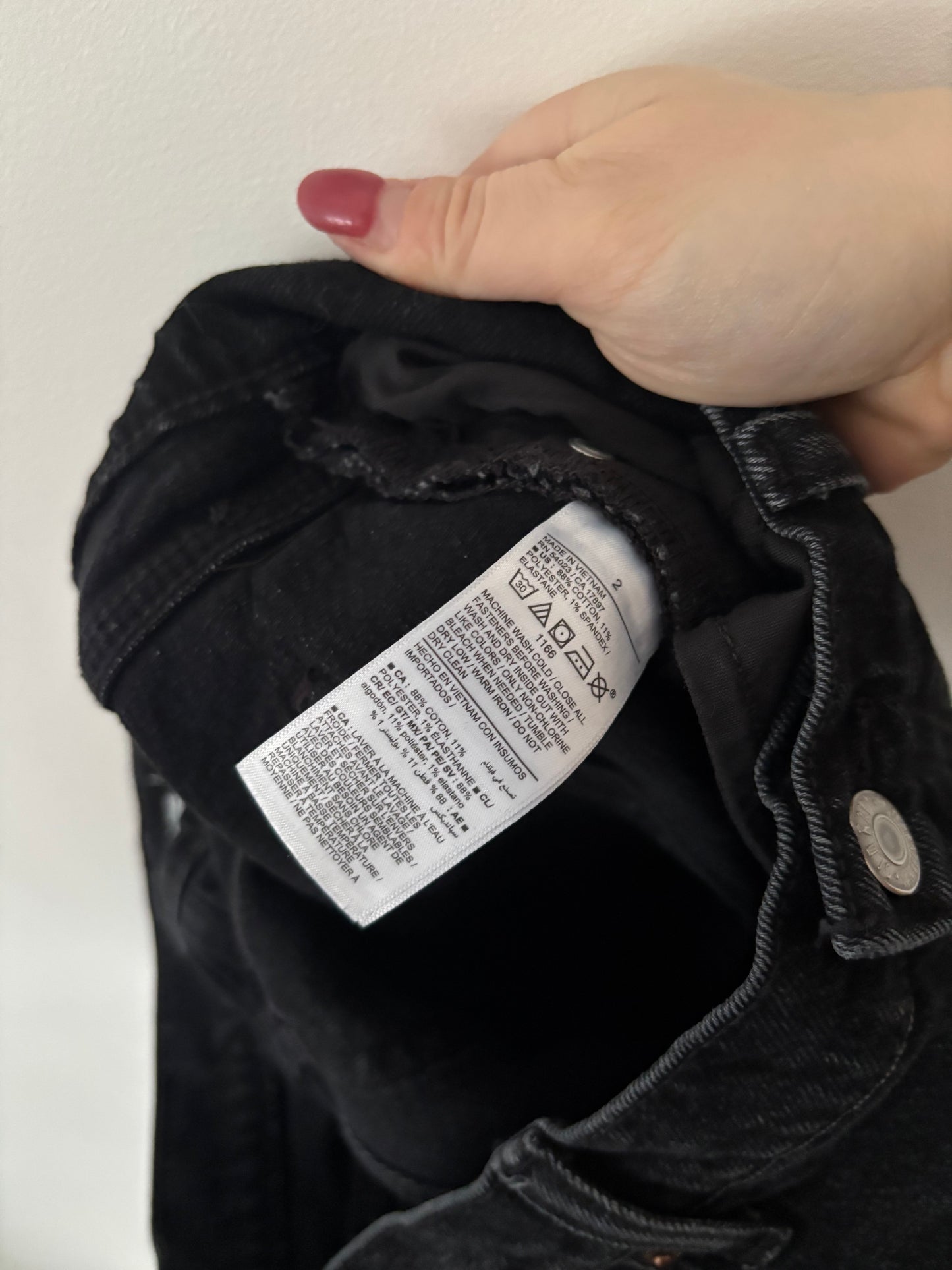 Old Navy Mid Rise Loose Boyfriend Jeans Black Wash | Sz 2 (J125E13)