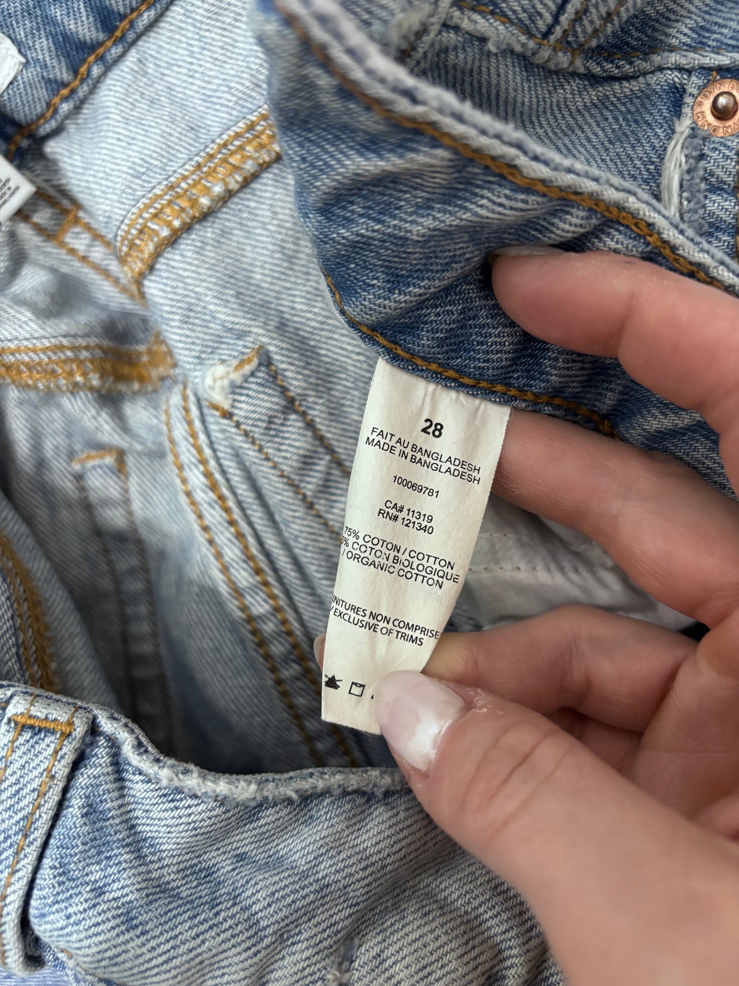 Dynamite Heidi Wide Leg Distressed Denim | Sz 28 (M164K6)