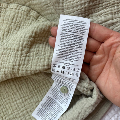 JDY Green Cotton Crinkle Gauze Set | Sz Medium(fits like small)