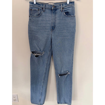 A&F 90s Straight Ultra High Rise Jeans (distressed) | Sz 29 (J57L9)