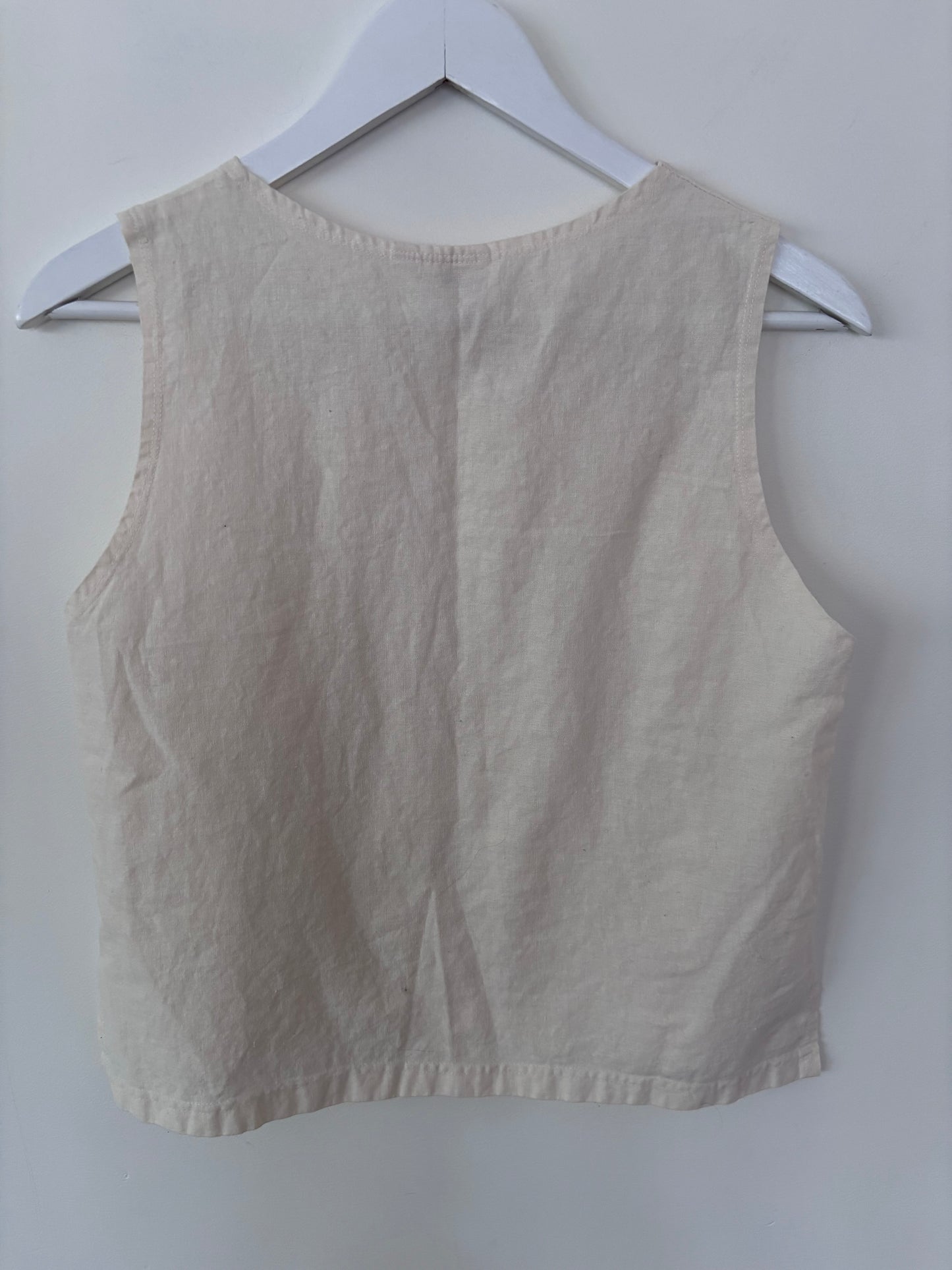 Peplum Co Linen Tara Top in Buttercream | Sz Small