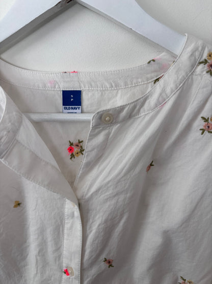 Old Navy Cotton Printed Top | Sz Small (oversized)